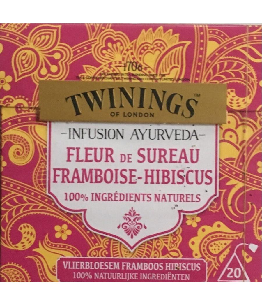 INFUSION AYURVEDA FLEUR DE SUREAU FRAMBOISE HIBISCUS 20G INFUSION AYURVEDA FLEUR DE SUREAU FRAMBOISE HIBISCUS 20G
