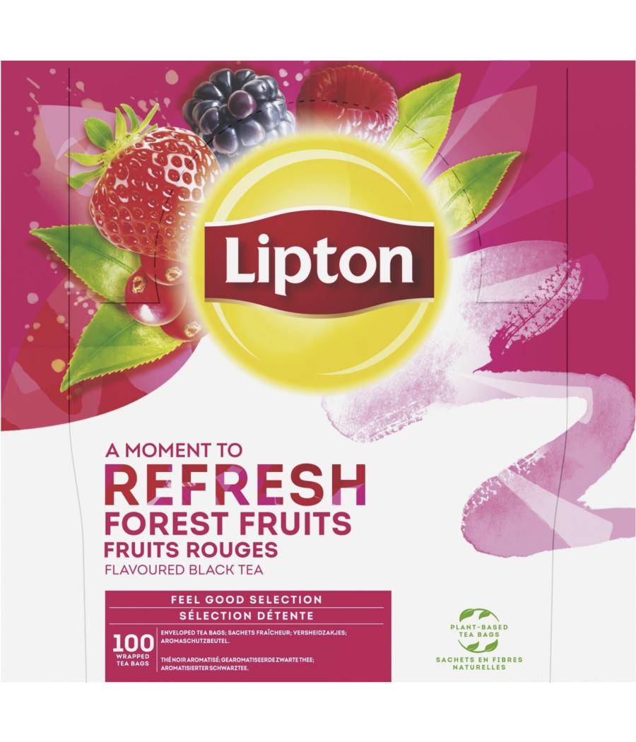 LIPTON FEEL GOOD SELECTION THE NOIR FRUITS ROUGES 100 SACHETS 160G LIPTON FEEL GOOD SELECTION THE NOIR FRUITS ROUGES 100 SACHETS 160G