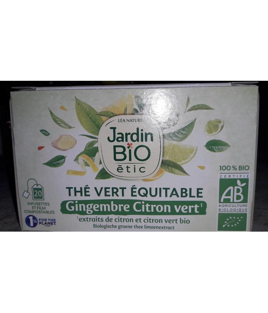 THE VERT GINGEMBRE CITRON VERT JARDIN BIO 30G THE VERT GINGEMBRE CITRON VERT JARDIN BIO 30G