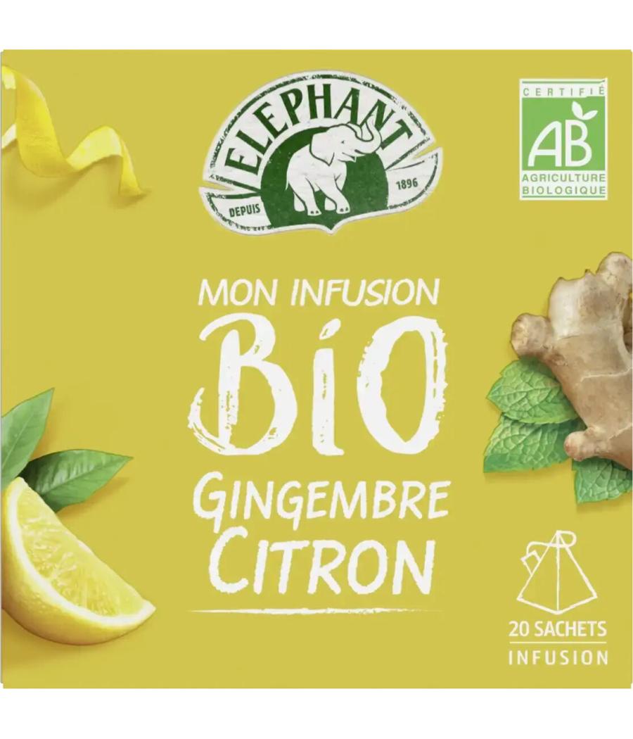 MON INFUSION BIO GINGEMBRE CITRON ELEPHANT 34G MON INFUSION BIO GINGEMBRE CITRON ELEPHANT 34G
