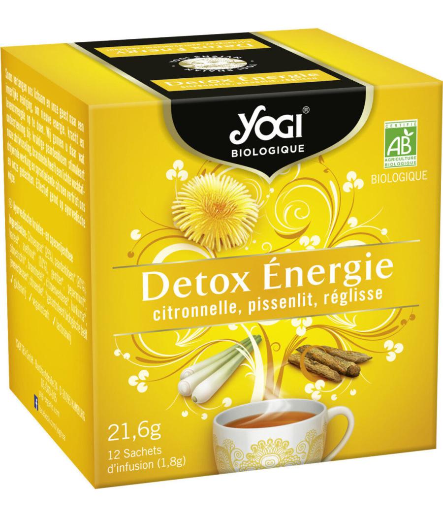 INFUSION DETOX ENERGIE CITRONNELLE YOGI 21,6G INFUSION DETOX ENERGIE CITRONNELLE YOGI 21,6G