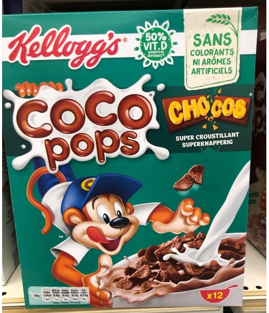 CEREALES KELLOGG'S COCO POPS CHOCOS 375G CEREALES KELLOGG'S COCO POPS CHOCOS 375G