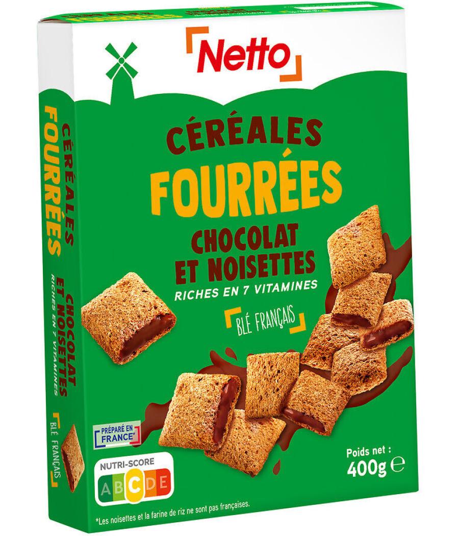 CEREALES NETTO  FOURREES CACAO NOISETTE 400G CEREALES NETTO  FOURREES CACAO NOISETTE 400G
