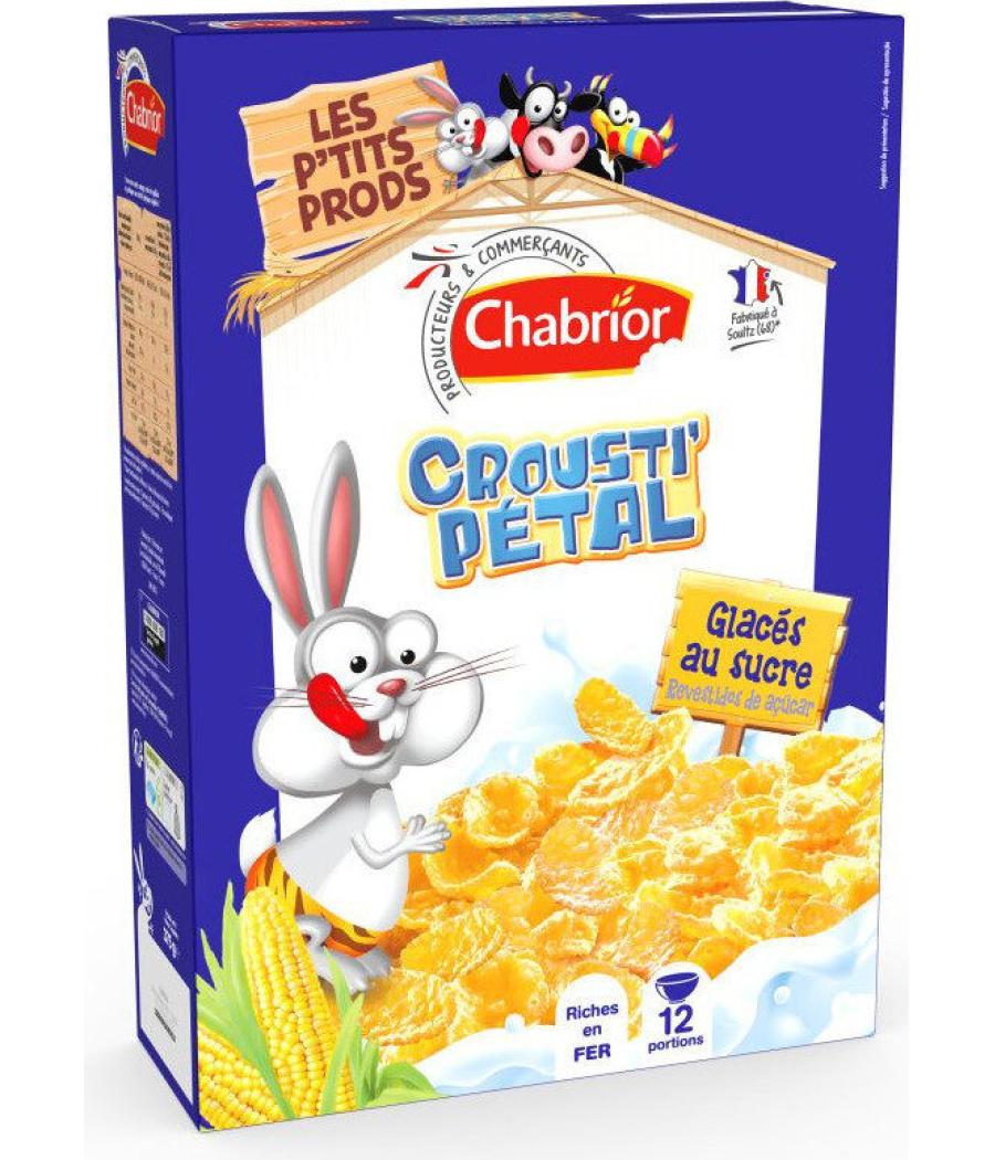 CEREALES CHABRIOR CROUSTI'PETAL GLACES AU SUCRE 375G CEREALES CHABRIOR CROUSTI'PETAL GLACES AU SUCRE 375G