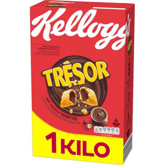 CEREALES TRESOR KELLOGG'S CHOCOLAT NOISETTES - 1KG 1000G