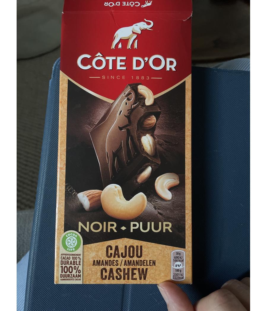CHOCOLAT D'OR NOIR CAJOU/AMANDE CHOCOLAT D'OR NOIR CAJOU/AMANDE