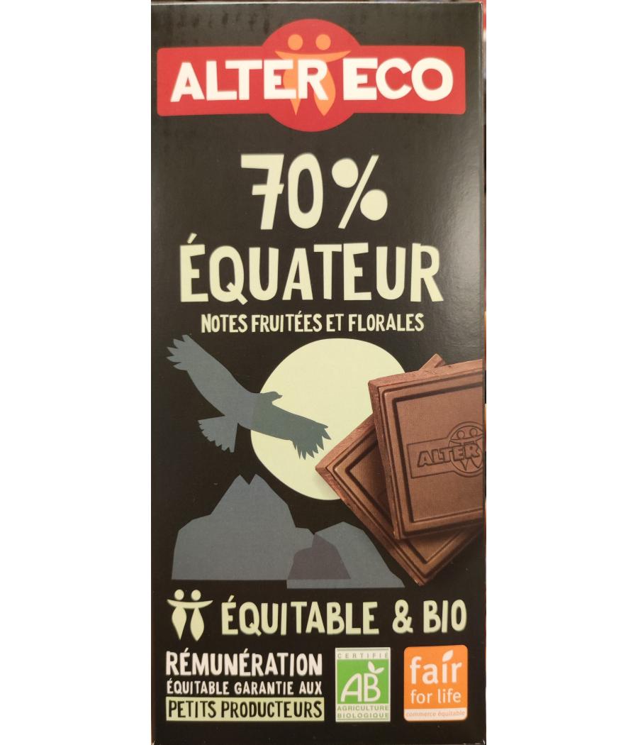 CHOCOLAT ALTER ECO 70% EQUATEUR 100G CHOCOLAT ALTER ECO 70% EQUATEUR 100G