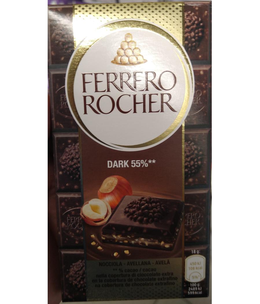 CHOCOLAT FERRERO ROCHER NOISETTES 90G CHOCOLAT FERRERO ROCHER NOISETTES 90G