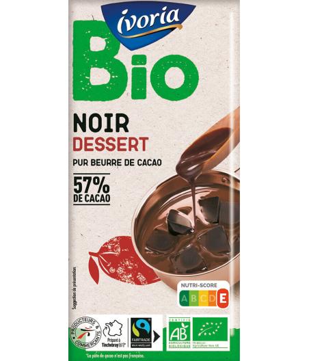 CHOCOLAT TABLETTE BIO DESSERT  NOIR - 200G