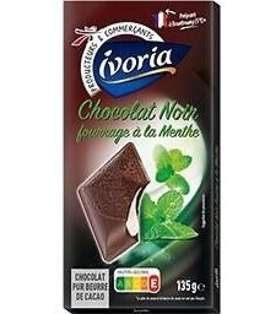 TABLETTE FOURREE CHOCOLAT NOIR MENTHE 135G 135 G TABLETTE FOURREE CHOCOLAT NOIR MENTHE 135G 135 G