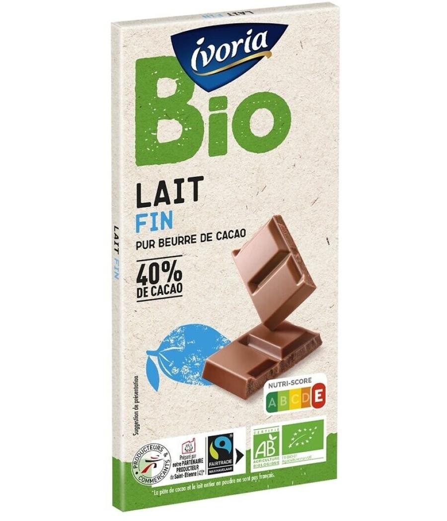 TABLETTE BIO FAMILIALE CHOCOLAT AU LAIT - 100G 100 G TABLETTE BIO FAMILIALE CHOCOLAT AU LAIT - 100G 100 G