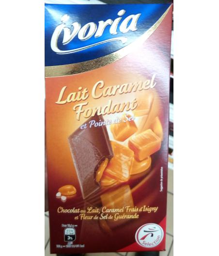 TABLETTE FOURREE CHOCOLAT AU LAIT CARAMEL A LA FLEUR DE SEL DE GUERANDE - 125G 125 G