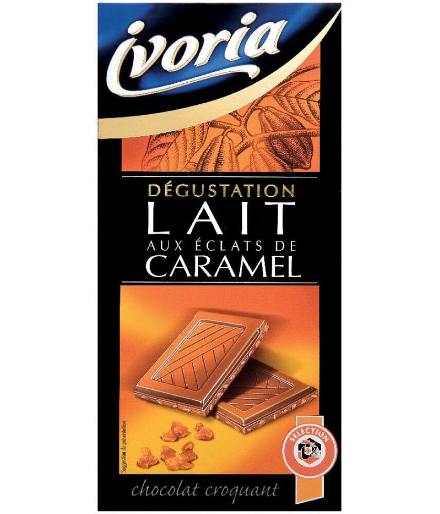 TABLETTE DEGUSTATION CHOCOLAT AU LAIT AUX ECLATS DE CARAMEL ET A LA POINTE DE SEL - 100G 100 G TABLETTE DEGUSTATION CHOCOLAT AU LAIT AUX ECLATS DE CARAMEL ET A LA POINTE DE SEL - 100G 100 G