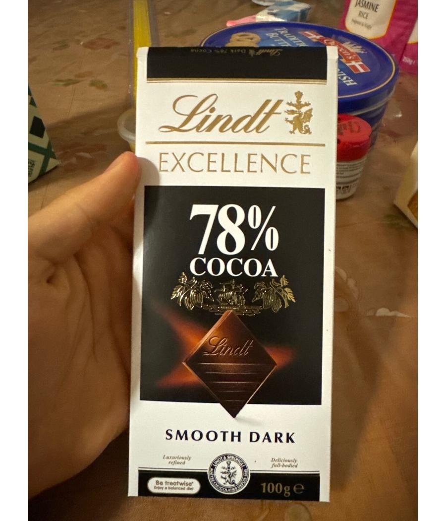 TABLETTE DE CHOCOLAT NOIR CORSE 78% CACAO LINDT 100G TABLETTE DE CHOCOLAT NOIR CORSE 78% CACAO LINDT 100G