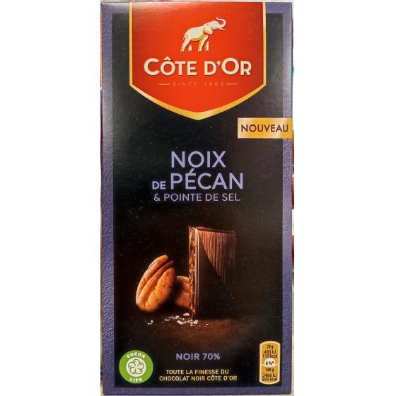 COTE D\'OR NOIR 70% NOIX DE PECAN & POINTE DE SEL