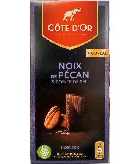 COTE D\'OR NOIR 70% NOIX DE PECAN & POINTE DE SEL