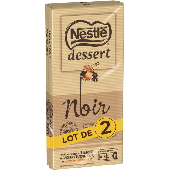 CHOCOLAT NESTLE DESSERT NOIR 2X205G 410 G
