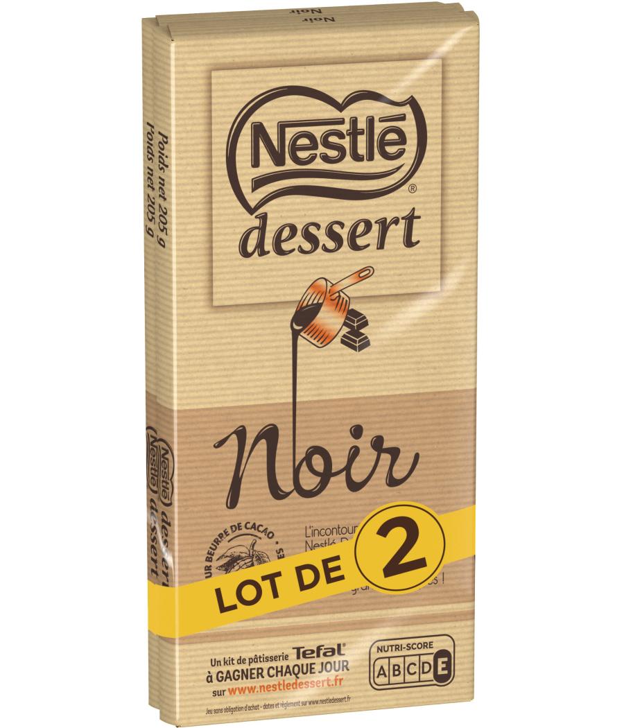 CHOCOLAT NESTLE DESSERT NOIR 2X205G 410 G CHOCOLAT NESTLE DESSERT NOIR 2X205G 410 G