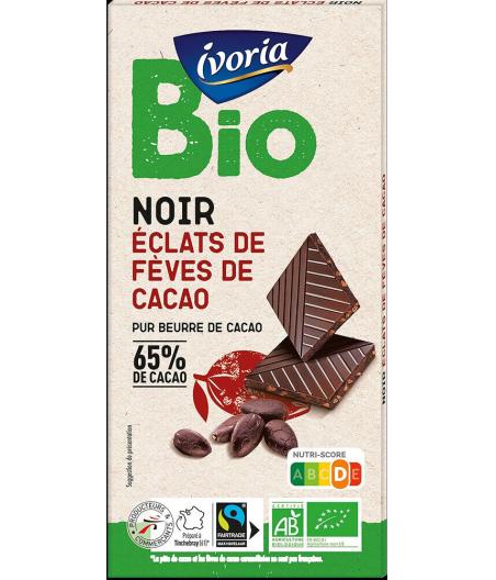 TABLETTE BIO DEGUSTATION - CHOCOLAT NOIR AUX ECLATS DE FEVES DE CACAO - 100G 100 G