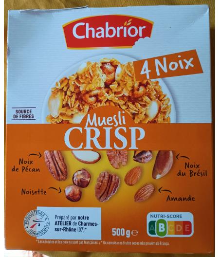 MUESLI CRISP 4 NOIX 500 G