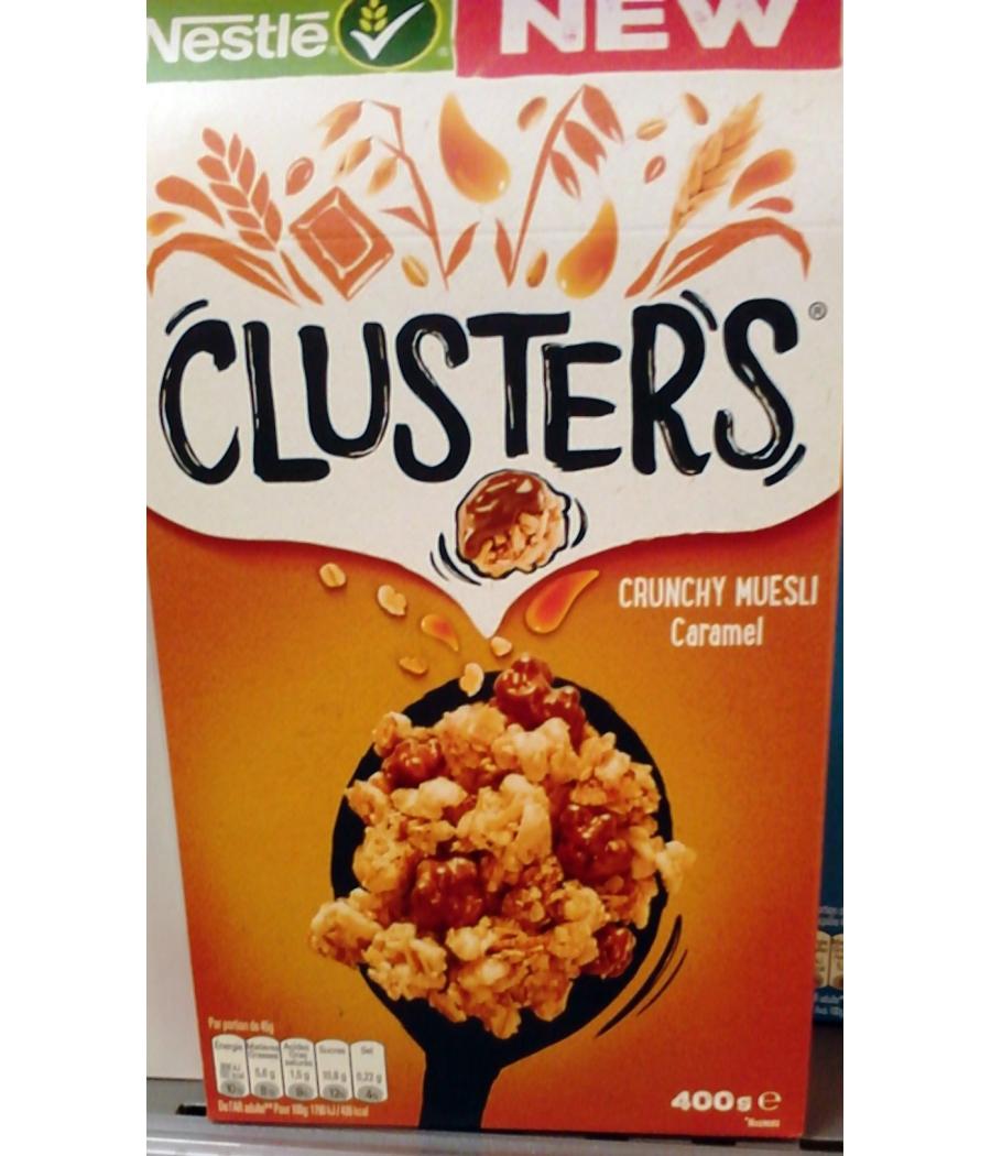 CLUSTERS CRUNCHY MUESLI CARAMEL 400 G CLUSTERS CRUNCHY MUESLI CARAMEL 400 G