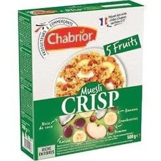 MUESLI CRISP 5 FRUITS 500G 500 G