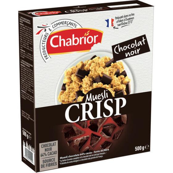 MUESLI CRISP CHOCOLAT NOIR 500 G