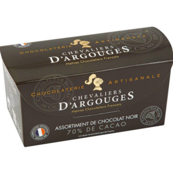 ASSORTIMENT DE CHOCOLAT NOIR CHEVALIERS 185G