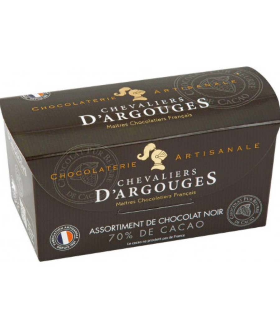 ASSORTIMENT DE CHOCOLAT NOIR CHEVALIERS 185G ASSORTIMENT DE CHOCOLAT NOIR CHEVALIERS 185G