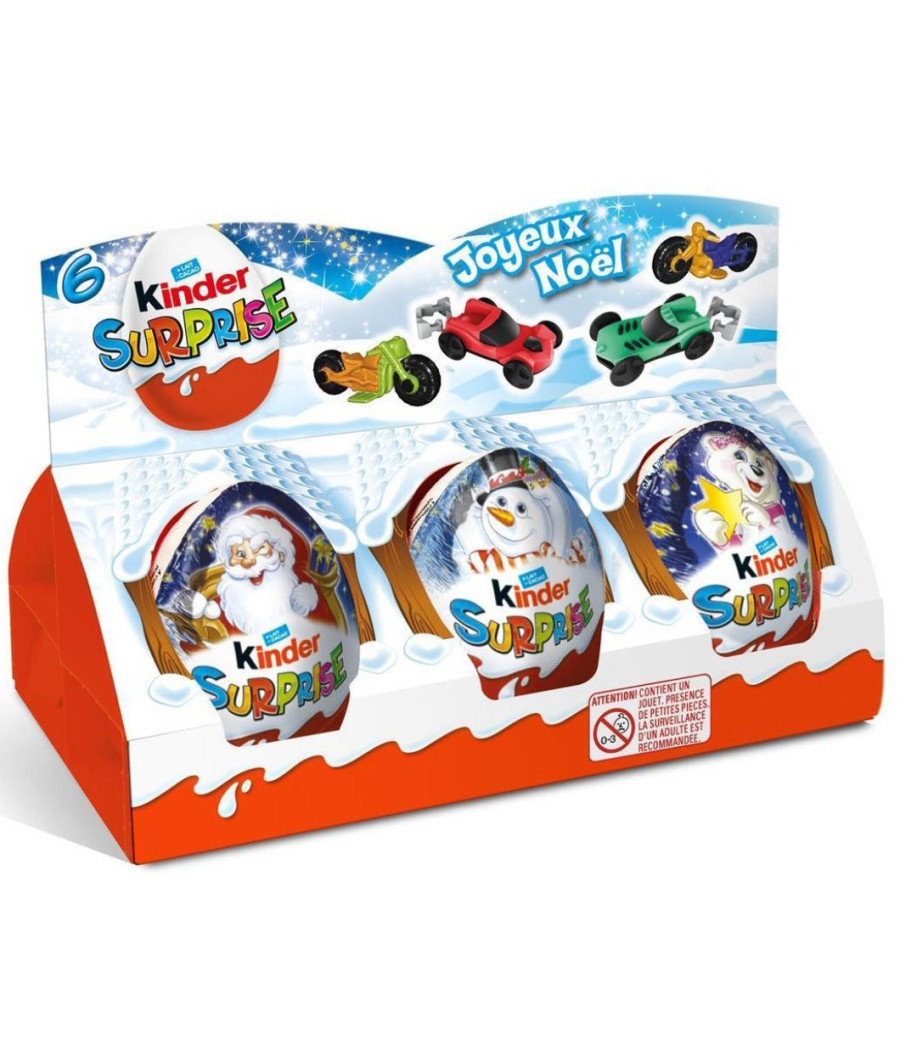 BOITE DE 6 OEUFS KINDER SURPRISE 120G BOITE DE 6 OEUFS KINDER SURPRISE 120G
