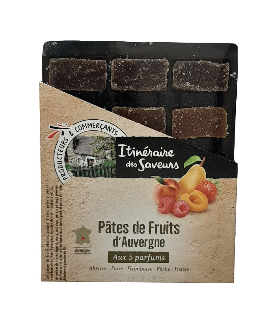 PATES DE FRUITS D\'AUVERGNE AUX 5 PARFUMS - 300G 300 G PATES DE FRUITS D\'AUVERGNE AUX 5 PARFUMS - 300G 300 G