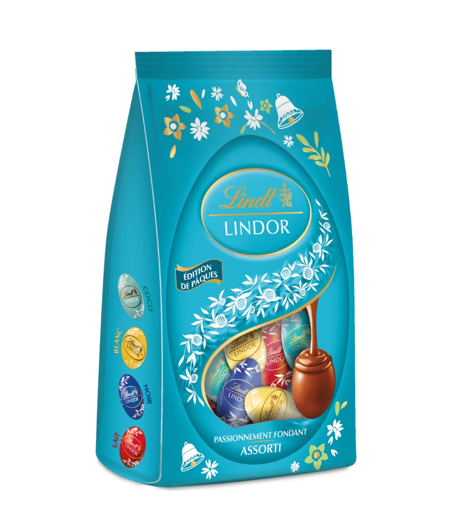 ŒUFS MOYENS LINDOR EDITION DE PAQUES LINDT 180G ŒUFS MOYENS LINDOR EDITION DE PAQUES LINDT 180G