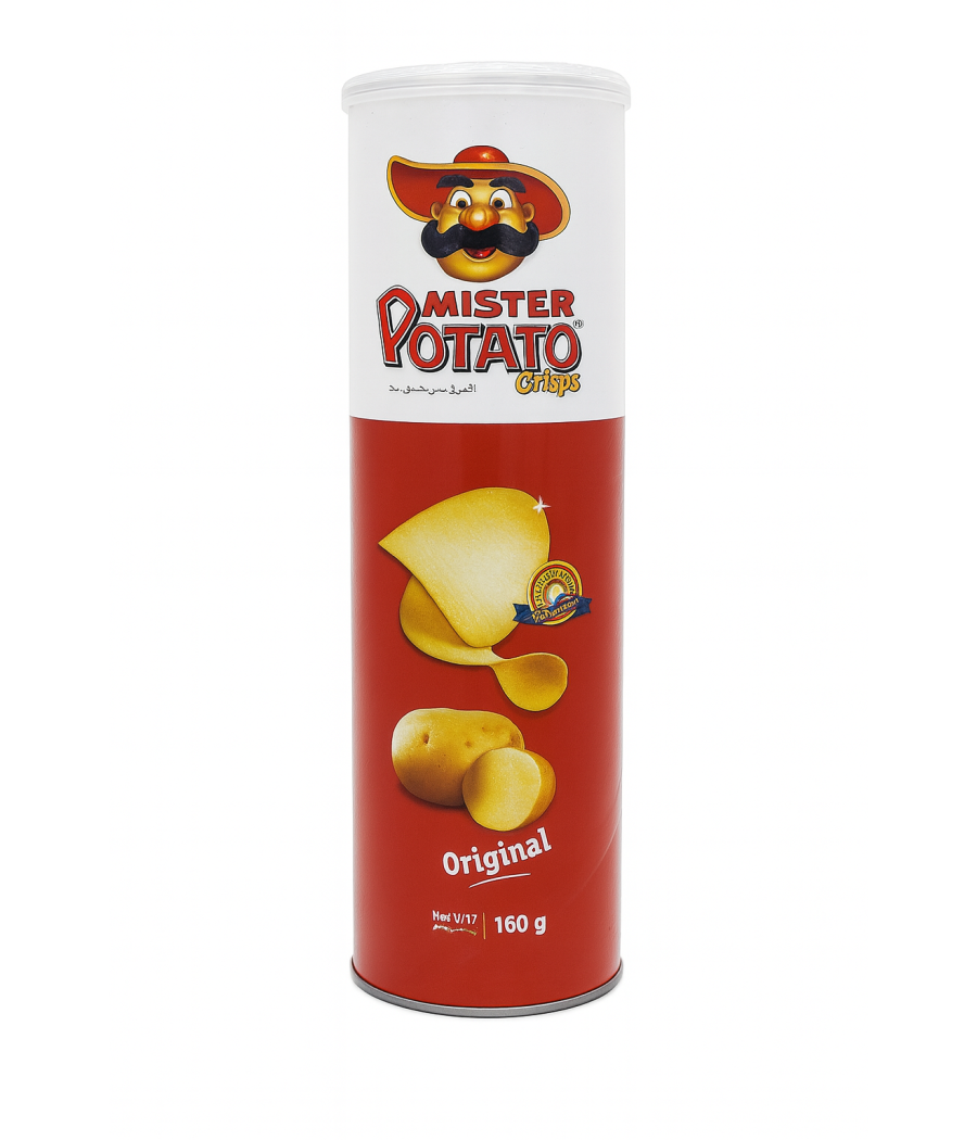 CRISPS MISTER POTATO CANISTER ORIGINAL 125G CRISPS MISTER POTATO CANISTER ORIGINAL 125G
