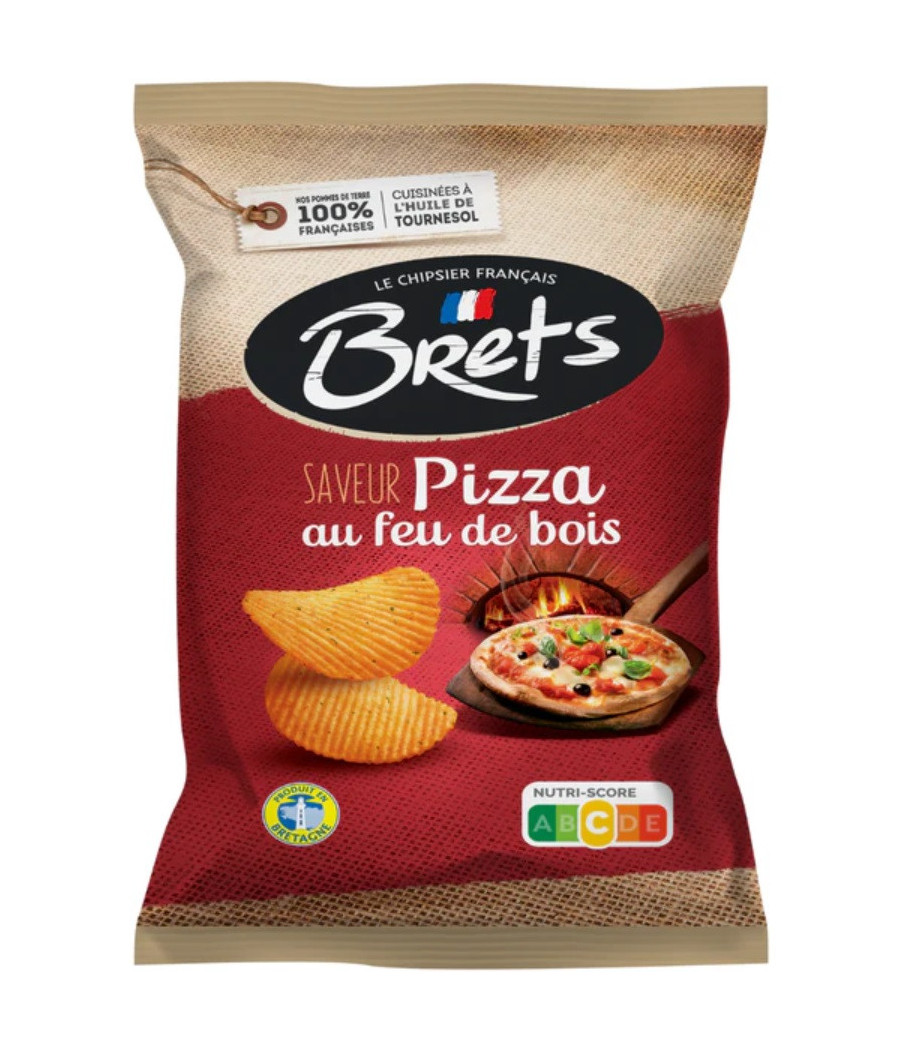 CHIPS SAVEUR PIZZA AU FEU DE BOIS BRETS 125G CHIPS SAVEUR PIZZA AU FEU DE BOIS BRETS 125G