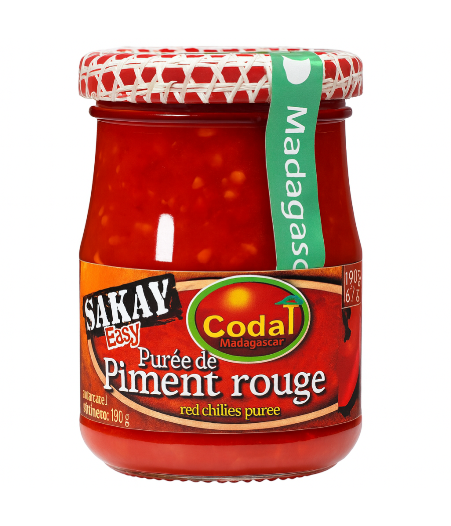PUREE DE PIMENT ROUGE DE MADAGASCAR CODAL 100G PUREE DE PIMENT ROUGE DE MADAGASCAR CODAL 100G