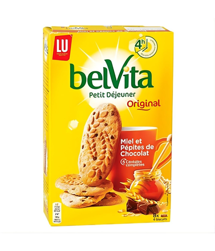 BISCUITS ORIGINAL PETIT-DEJEUNER MIEL ET PEPITES DE CHOCOLAT BELVITA  440G BISCUITS ORIGINAL PETIT-DEJEUNER MIEL ET PEPITES DE CHOCOLAT BELVITA  440G