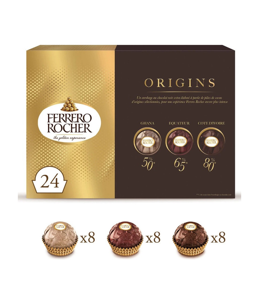 FERRERO ROCHER ORIGINS 24 PIECES 300 G FERRERO ROCHER ORIGINS 24 PIECES 300 G