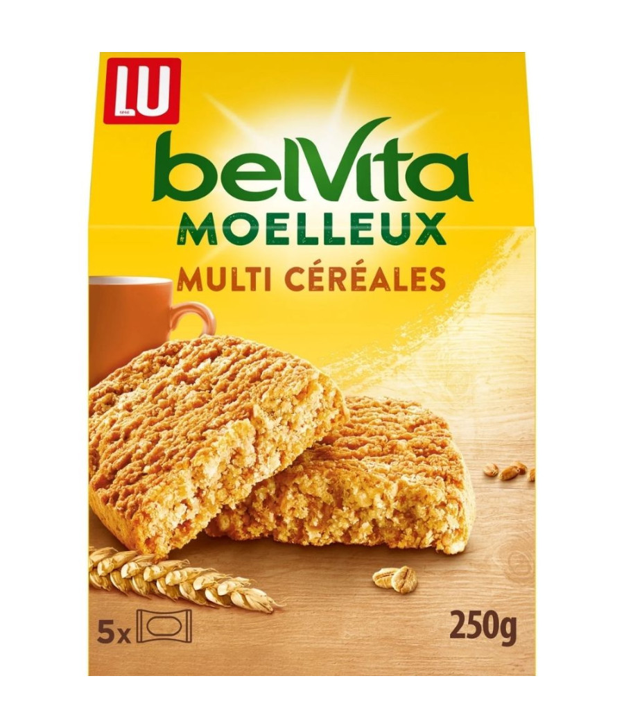 MOELLEUX MULTI CEREALES BELVITA 250G MOELLEUX MULTI CEREALES BELVITA 250G