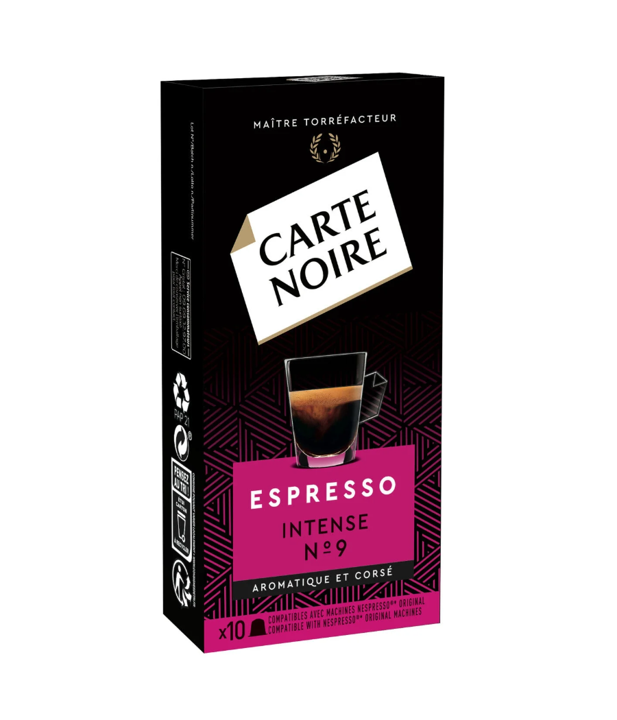 CAPSULES CARTE NOIRE INTENSE N°9 - ESPRESSO X10 CAPSULES (53G) CAPSULES CARTE NOIRE INTENSE N°9 - ESPRESSO X10 CAPSULES (53G)
