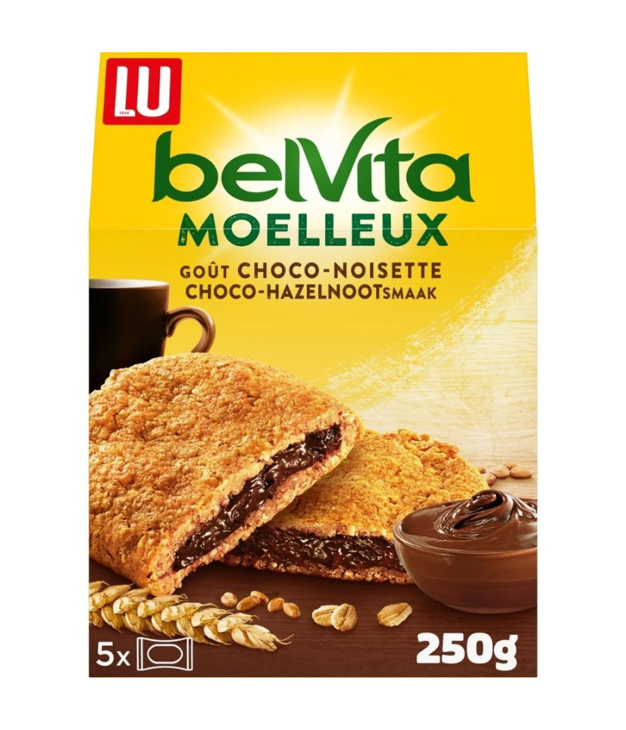 MOELLEUX GOUT CHOCO-NOISETTE BELVITA 250G MOELLEUX GOUT CHOCO-NOISETTE BELVITA 250G