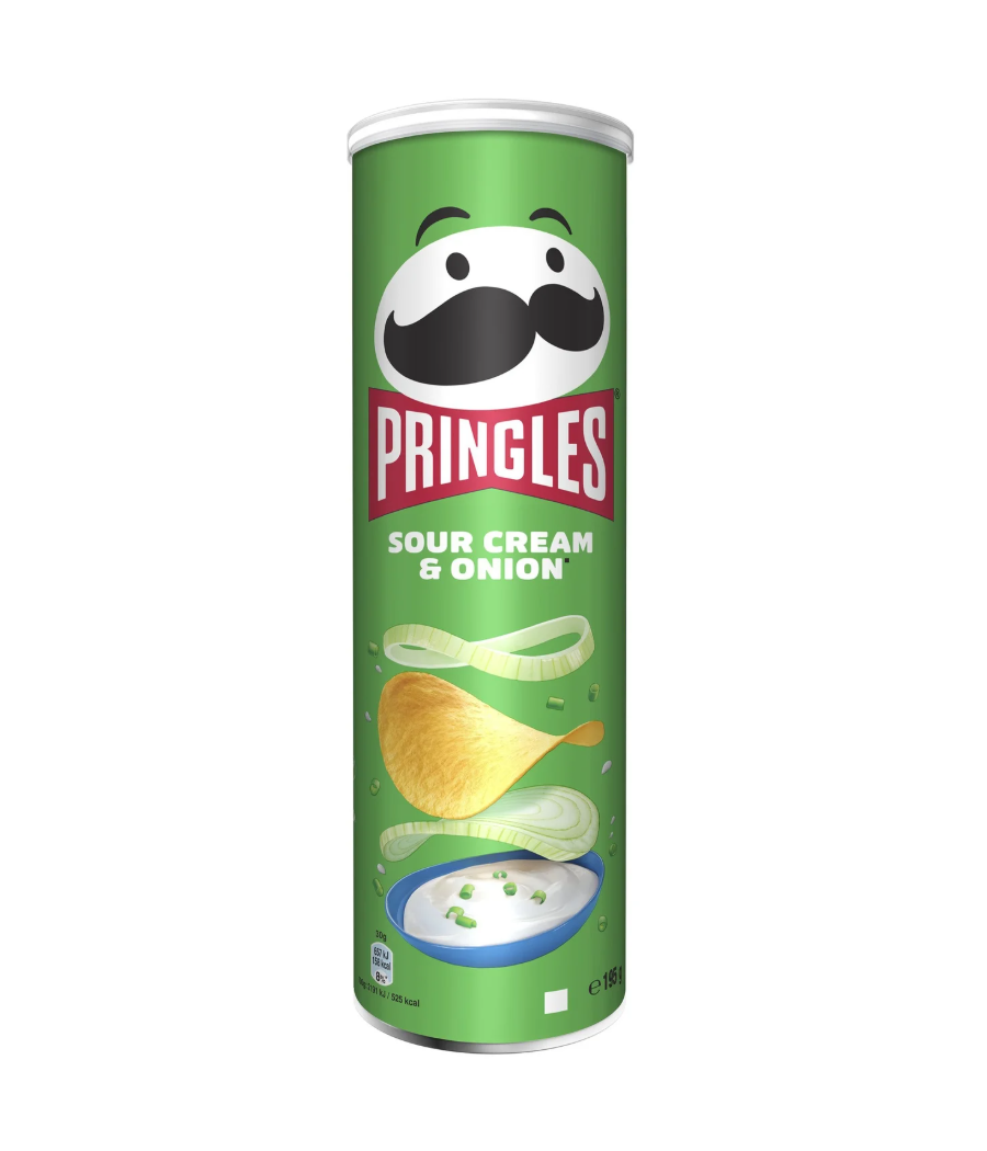 SOUR CREAM & ONION PRINGLES 195G SOUR CREAM & ONION PRINGLES 195G