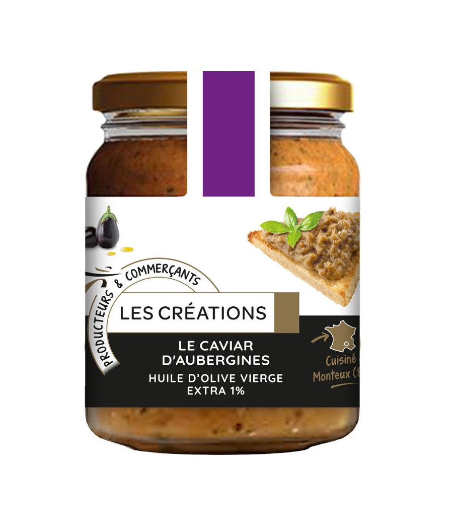 LE CAVIAR D'AUBERGINE A L'HUILE D'OLIVE VIERGE 90G LE CAVIAR D'AUBERGINE A L'HUILE D'OLIVE VIERGE 90G