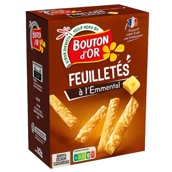 FEUILLETE EMMENTAL BOUTON D'OR 85G