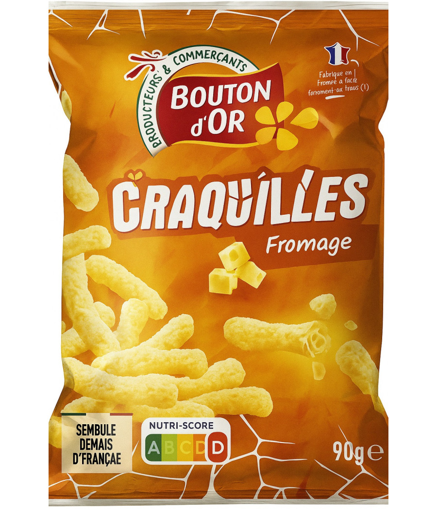 CRAQUILLES GOUT FROMAGE BOUTON D'OR 90G CRAQUILLES GOUT FROMAGE BOUTON D'OR 90G
