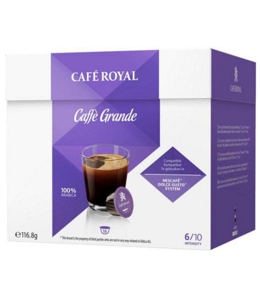 CAFFE GRANDE COMPATIBLE DOLCE GUSTO CAFE ROYAL, 16 CAPSULES 160ML CAFFE GRANDE COMPATIBLE DOLCE GUSTO CAFE ROYAL, 16 CAPSULES 160ML