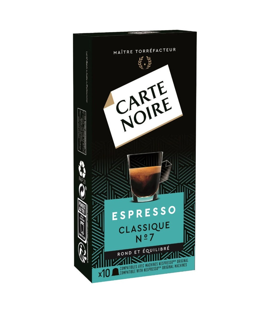 CAFE CAPSULES CLASSIQUE N°7 - ESPRESSO X10 CAPSULES (53 G) CAFE CAPSULES CLASSIQUE N°7 - ESPRESSO X10 CAPSULES (53 G)