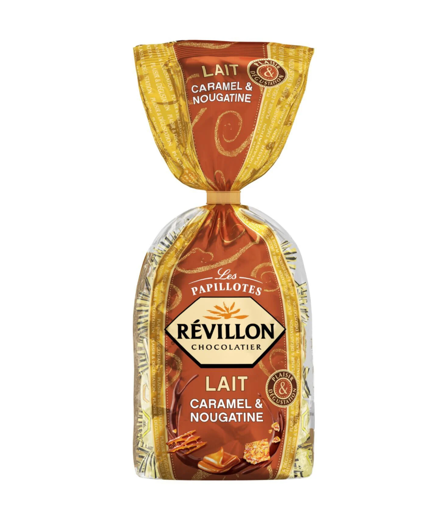 PAPILLOTES DE NOUGAT LAIT CARAMEL REVILLON CHOCOLATIER  405G PAPILLOTES DE NOUGAT LAIT CARAMEL REVILLON CHOCOLATIER  405G