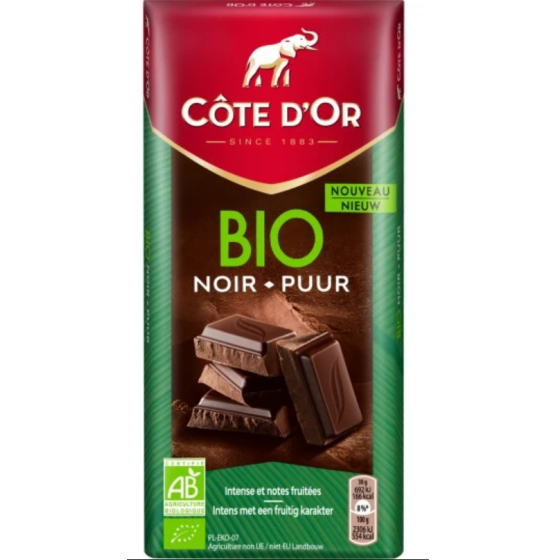 CHOCOLAT COTE D'OR BIO NOIR 150G