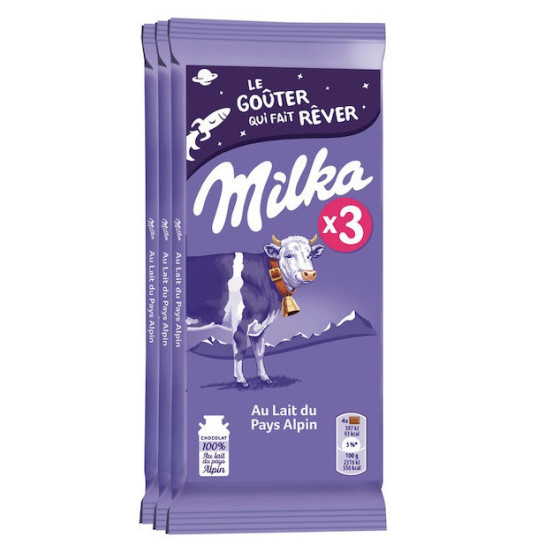LT3X100G LAIT MILKA 3 X 100G