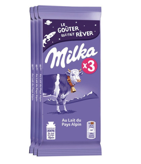 LT3X100G LAIT MILKA 3 X 100G